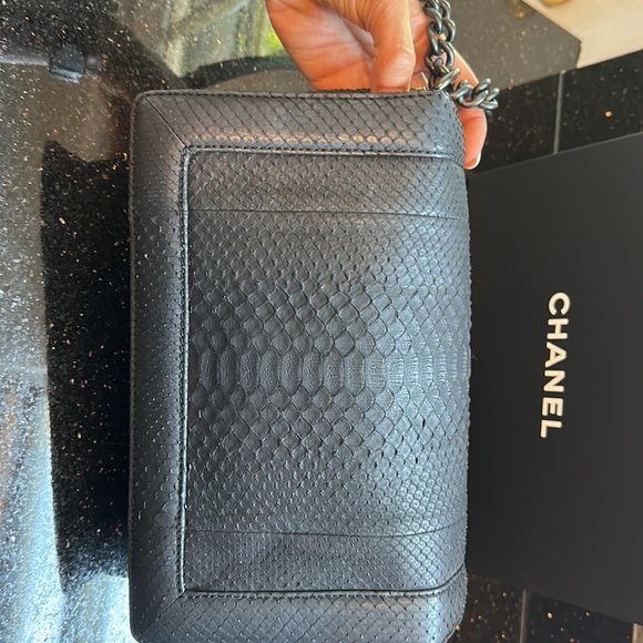 Chanel Boy SO Black Python bag - Picture 5 of 15